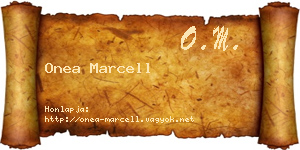 Onea Marcell névjegykártya