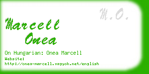 marcell onea business card